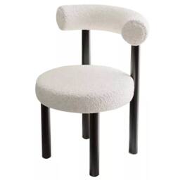 KORVIXA Soft Makeup Vanity Chair with Backrest Cozy Makeup Stool in White - Size: 100 cm x 100 cm - thumbnail 1