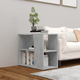 Berkfield Home Side Cabinet Concrete Grey 60x30x50 cm Engineered Wood - Size: 60 x 30 x 50 cm - thumbnail 1