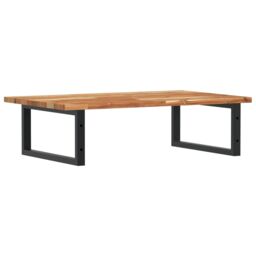 Berkfield Home Basin Shelf Wall Mounted Steel & Solid Wood Acacia in Brown - thumbnail 6