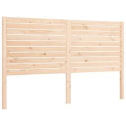 Berkfield Home Beautiful Bed Frame with Headboard 160x200 cm Solid Wood in Natural - thumbnail 8