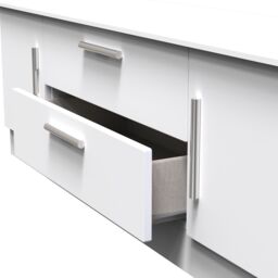 Ready Assembled 2 U Windsor 2 Door 2 Drawer Superwide TV Unit (Ready Assembled) in White - thumbnail 5