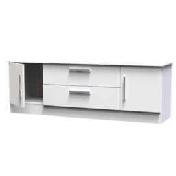 Ready Assembled 2 U Windsor 2 Door 2 Drawer Superwide TV Unit (Ready Assembled) in White - thumbnail 6