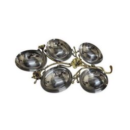 Minster Fruit Bowl - Brass - L6 x W33 x H22 cm in Silver - Size: 1 Pack