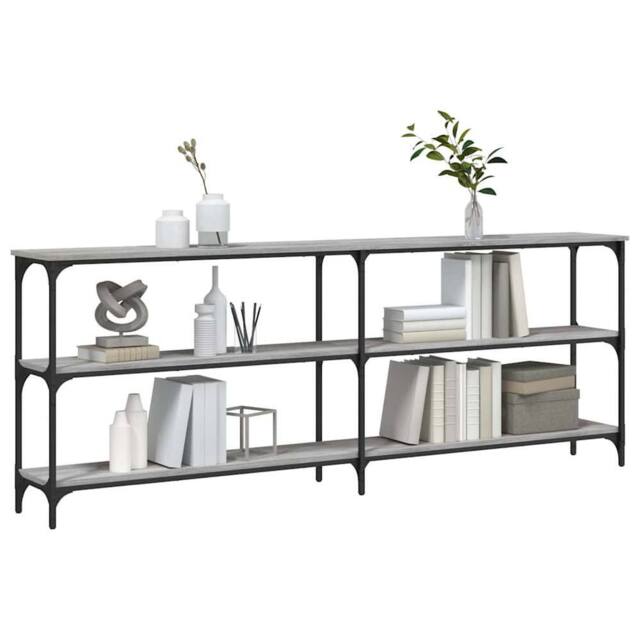 Berkfield Home Decorative Console Table Grey Sonoma 200x29x75 cm Engineered Wood - Size: 200 x 29 x 75 cm - image 1