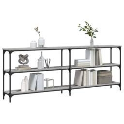 Berkfield Home Decorative Console Table Grey Sonoma 200x29x75 cm Engineered Wood - Size: 200 x 29 x 75 cm - thumbnail 1