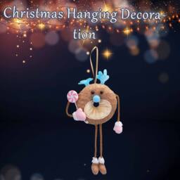 VFM e-Store Christmas Doughnut Hanging Decoration 31cm x 15cm Pink X 1 - Size: 31 cm x 15 cm - thumbnail 3