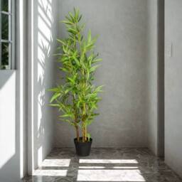 Pirlo Plush Artificial 120CM Tall Decorative Ficus Plant in Green - thumbnail 2
