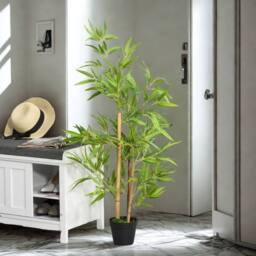 Pirlo Plush Artificial 120CM Tall Decorative Ficus Plant in Green - thumbnail 4