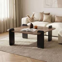 CALICOSY Square Coffee Table, 90 Cm Long - ORME in Brown - thumbnail 2