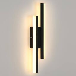 COMELY Indoor Wall Lights, 16W Creative Acrylic Wall Lights, Warm White, 40cm in Black - thumbnail 1