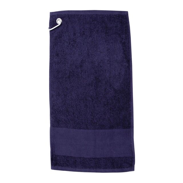 Towel City Printable Cotton Golf Towel in Navy - image 1