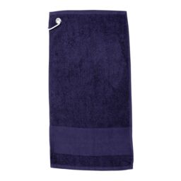 Towel City Printable Cotton Golf Towel in Navy - thumbnail 1