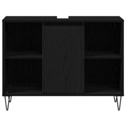Berkfield Home Black Oak Vanity Black Oak MDF Medium Black Oak Vanity - thumbnail 6
