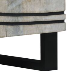 Berkfield Home Bedside Tables with Drawer White & Black 50 x 33 x 60 cm - thumbnail 8