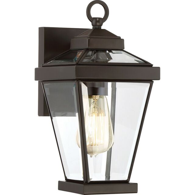Loops Outdoor IP44 1 Bulb Wall Light Lantern Western Bronze LED E27 60W d02334 - image 1