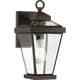 Loops Outdoor IP44 1 Bulb Wall Light Lantern Western Bronze LED E27 60W d02334 - thumbnail 2