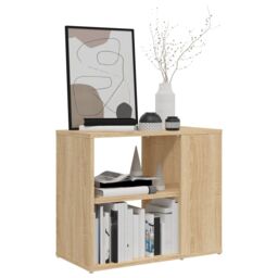 Berkfield Home Side Cabinet Sonoma Oak 60x30x50 cm Engineered Wood in Brown - Size: 60 x 30 x 50 cm - thumbnail 3