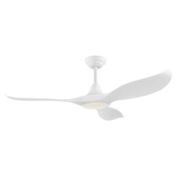 Loops Remote Control Ceiling Fan & Light Matt White Abs Plastic 15W Built in LED - thumbnail 1