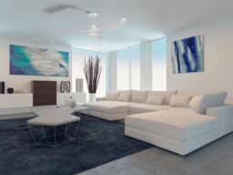 Loops Remote Control Ceiling Fan & Light Matt White Abs Plastic 15W Built in LED - thumbnail 3