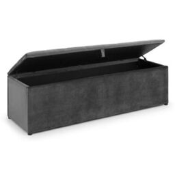 Ashfield Deluxe Velvet Charcoal Blanket Box - thumbnail 6