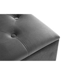 Ashfield Deluxe Velvet Charcoal Blanket Box - thumbnail 4