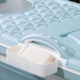 Fimous Foldable Bathtub PVC Adult SPA Soaking Water Tub with Cover for Bathroom in Blue - thumbnail 6