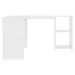 Berkfield Home L-Shaped Corner Desk White 120x140x75 cm Engineered Wood - Size: 120 x 140 x 75 cm - thumbnail 5