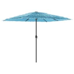 Berkfield Home Garden Parasol with Steel Pole Blue 248x248x248 cm - Size: 248 x 248 x 248 cm - thumbnail 5