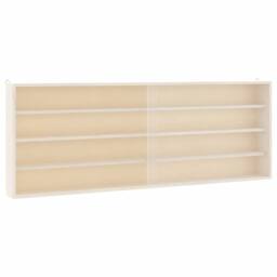 Berkfield Home Wall Display Cabinet with Doors 100x8.5x37 cm in Light Sand - thumbnail 4