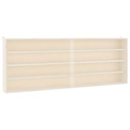 Berkfield Home Wall Display Cabinet with Doors 100x8.5x37 cm in Light Sand - thumbnail 3