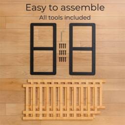 SPETLEK 3 Tier Bamboo Shoe Rack Stand Natural Wooden Storage Shelf Hallway - thumbnail 5