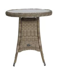 Royalcraft Wentworth Bistro Set - 70cm Round Table with 2 Highback Comfort Chairs in Beige - thumbnail 3