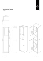 Orsina Floor Standing Tall Cabinet in Dark Brown - thumbnail 4