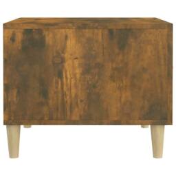Berkfield Home Coffee Table Smoked Oak 50x50x40 cm Engineered Wood in Brown - Size: 50 x 50 x 40 cm - thumbnail 8
