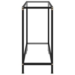 Berkfield Home Console Table Transparent 80x35x75 cm Tempered Glass in Clear - Size: 80 x 35 x 75 cm - thumbnail 3