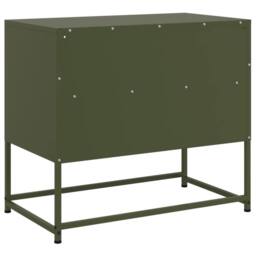 Berkfield Home TV Cabinet Olive Green 68x39x60.5 cm Steel - thumbnail 8