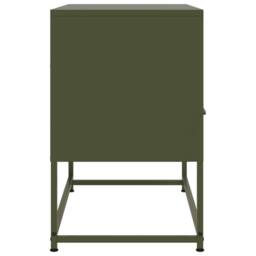 Berkfield Home TV Cabinet Olive Green 68x39x60.5 cm Steel - thumbnail 7