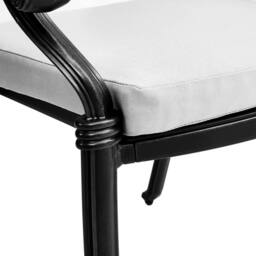 Living and Home 3Pack Cast Aluminum Outdoor Garden Dining Table Set in Black - thumbnail 7