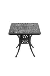 Living and Home 3Pack Cast Aluminum Outdoor Garden Dining Table Set in Black - thumbnail 4