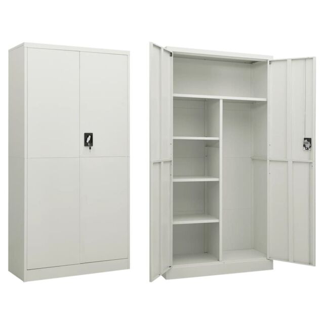 Berkfield Home Locker Cabinet Light Grey 90x40x180 cm Steel - Size: 90 x 40 x 180 cm - image 1