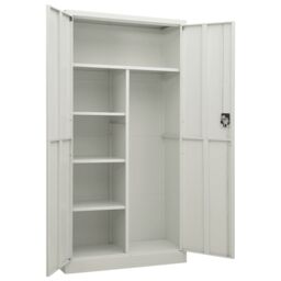 Berkfield Home Locker Cabinet Light Grey 90x40x180 cm Steel - Size: 90 x 40 x 180 cm - thumbnail 5