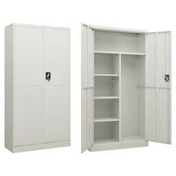 Berkfield Home Locker Cabinet Light Grey 90x40x180 cm Steel - Size: 90 x 40 x 180 cm - thumbnail 1
