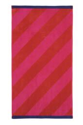 Harlequin 'Paper Straw Stripe' Cotton Towel in Red - Size: Bath Sheet - thumbnail 1
