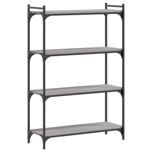 Berkfield Home Bookcase 4-Tier Grey Sonoma 80x30x120 cm Engineered Wood - Size: 80 x 30 x 120 cm - image 1
