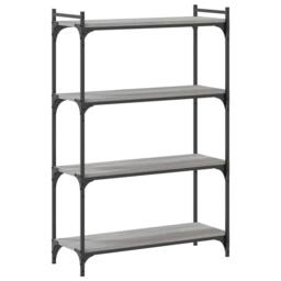Berkfield Home Bookcase 4-Tier Grey Sonoma 80x30x120 cm Engineered Wood - Size: 80 x 30 x 120 cm - thumbnail 6