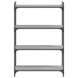 Berkfield Home Bookcase 4-Tier Grey Sonoma 80x30x120 cm Engineered Wood - Size: 80 x 30 x 120 cm - thumbnail 4
