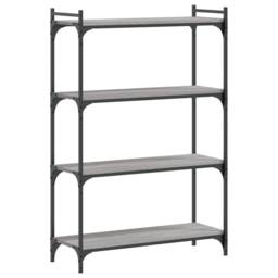 Berkfield Home Bookcase 4-Tier Grey Sonoma 80x30x120 cm Engineered Wood - Size: 80 x 30 x 120 cm - thumbnail 1