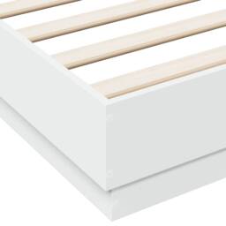Berkfield Home Durable Bed Frame without Mattress White 150x200 cm King Size - thumbnail 7