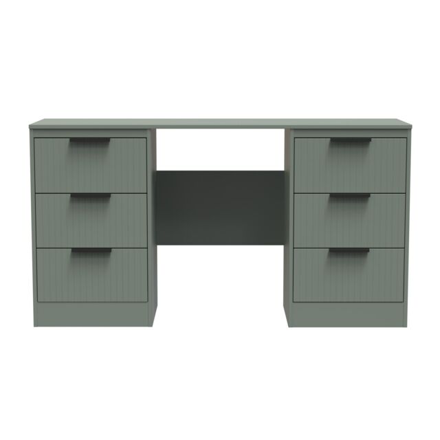 Ready Assembled 2 U Denver 6 Drawer Kneehole Desk (Ready Assembled) in Pale Green - image 1