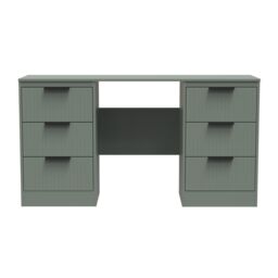 Ready Assembled 2 U Denver 6 Drawer Kneehole Desk (Ready Assembled) in Pale Green - thumbnail 1